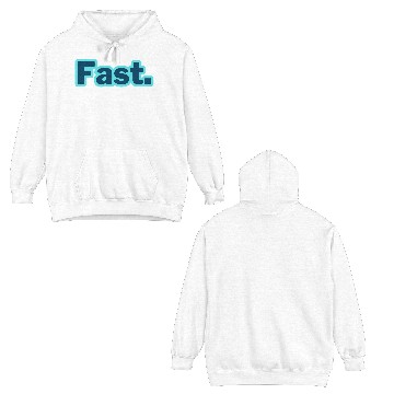 Discover Fast. word typography Double Sided Hoodies