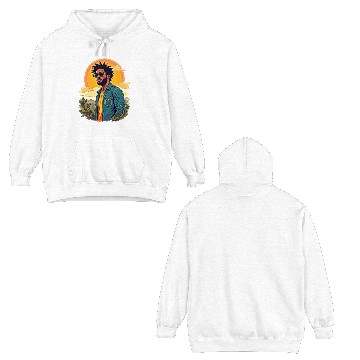 Discover Stylish Man in Sunglasses with Sunset Double Sided Hoodies