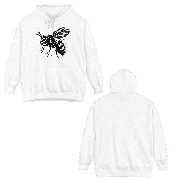 Discover Two Color Wasp Insect Vector Art path4 Double Sided Hoodies