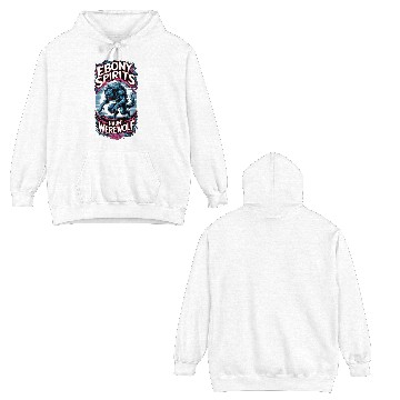 Discover Ebony Spirits Haunt Werewolf Double Sided Hoodies