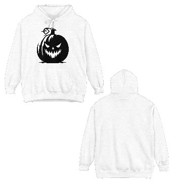 Discover Evil Grinning Pumpkin Lantern With A Mean Look Double Sided Hoodies