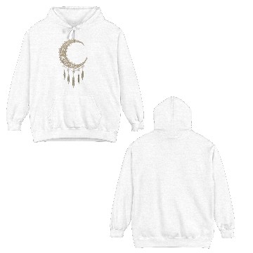Discover Elegant Moon With Feathers Double Sided Hoodies