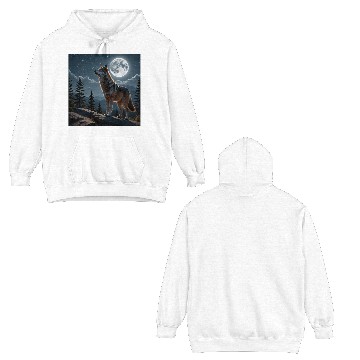 Discover animal wolf Double Sided Hoodies