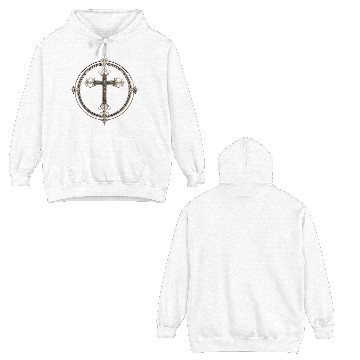 Discover Classic Gothic Cross Double Sided Hoodies