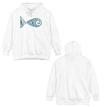 Discover Zentangle stylized fish Double Sided Hoodies