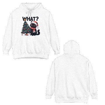Discover FUNNY CHRISTMAS CAT Double Sided Hoodies