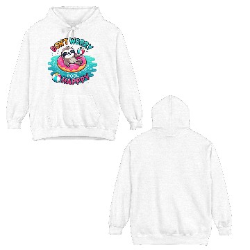 Discover Sloth Don't Worry Pool Happy Double Sided Hoodies