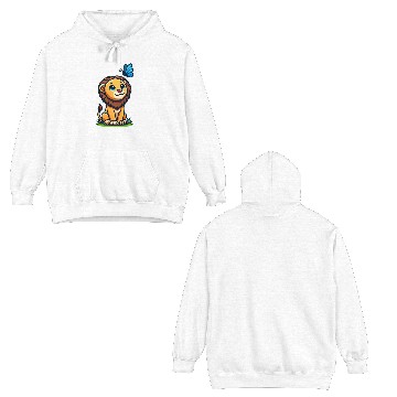 Discover lion and butterfly Double Sided Hoodies