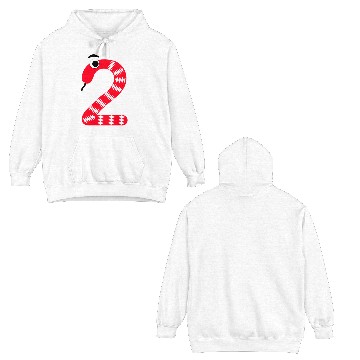 Discover Whimsical Red Snake Number 2 Design Double Sided Hoodies