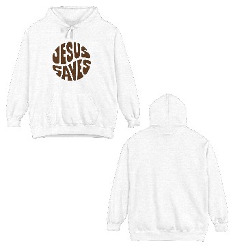 Discover Jesus Saves Text Double Sided Hoodies