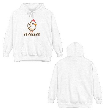 Discover Feathered and Fearless: Bold 8-Bit Chicken Double Sided Hoodies