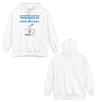 Discover Powered by Coffee and X-Rays Double Sided Hoodies