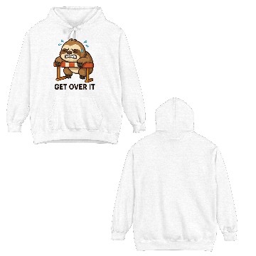 Discover Sloth hurdler quote get over it Double Sided Hoodies