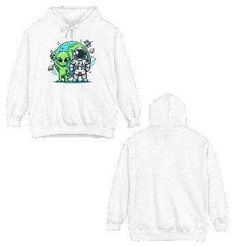 Discover Alien Astronauts In Space Double Sided Hoodies