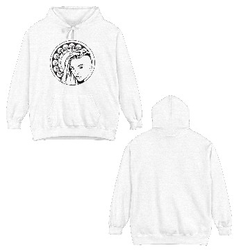 Discover Fade lady framed Double Sided Hoodies