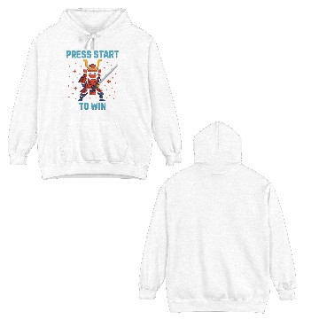 Discover "Pixel Samurai – Press Start to Win" Double Sided Hoodies