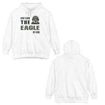 Discover Keep Calm - The Eagle Is Here Double Sided Hoodies