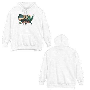 Discover USA Eagle - Patriotic Double Sided Hoodies