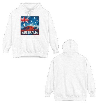 Discover Australia Outback Design Double Sided Hoodies