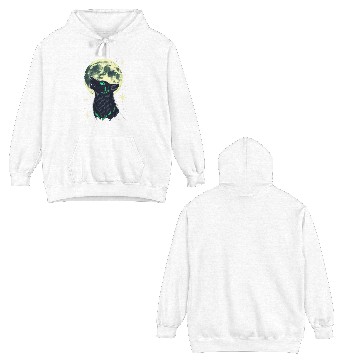 Discover Celestial Howl – Mystical Wolf Under Moonlight Double Sided Hoodies