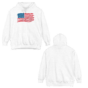 Discover Abstract American Flag Art Print Double Sided Hoodies