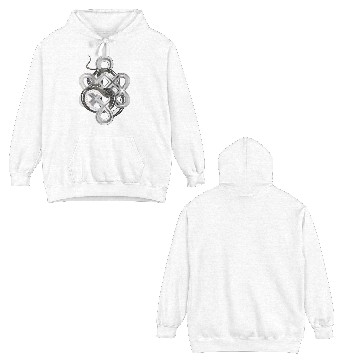 Discover Silver Snake Knot – Mystical & Elegant Double Sided Hoodies
