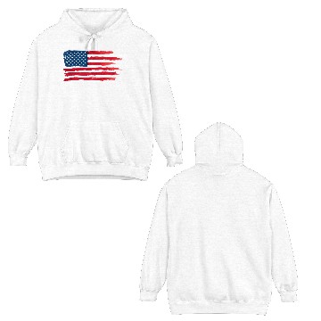 Discover Stylized American Flag Illustration Double Sided Hoodies