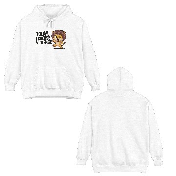Discover Cute Cartoon Lion with Bold Slogan Double Sided Hoodies