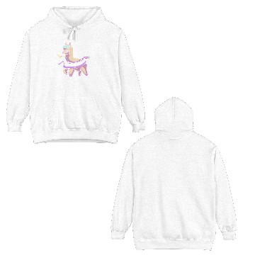 Discover Pool Party Squad Summer Llama Unicorn Double Sided Hoodies