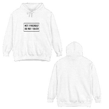 Discover Bold Warning Sign Typography Double Sided Hoodies