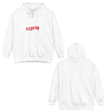 Discover Graffiti Style Bear with Salut Message Double Sided Hoodies