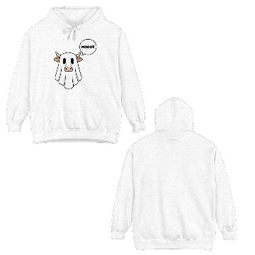 Discover Funny Ghost Cow Double Sided Hoodies
