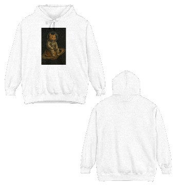 Discover Celestial Cat in Astronaut Suit Double Sided Hoodies