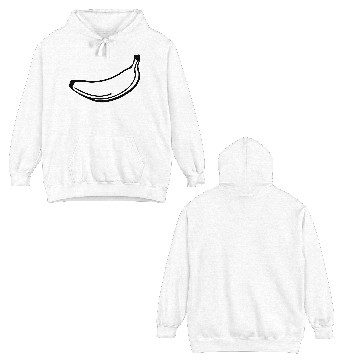 Discover Banana outline - 1 color Double Sided Hoodies