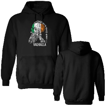 Discover Until Valhalla, Vikings, Viking irish Flag Double Sided Hoodies