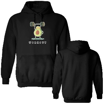 Discover Workout Avocado cartoon Double Sided Hoodies