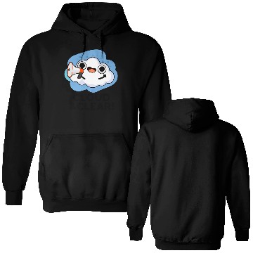 Discover Cloud And Clear Funny Weather Pun Double Sided Hoodies