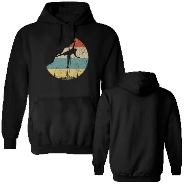 Discover Rock climbing mountain climber Double Sided Hoodies