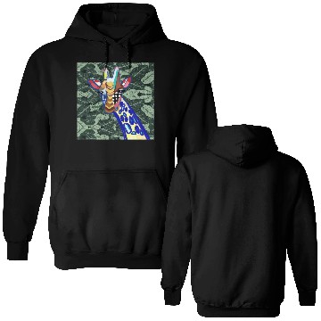 Discover The blue giraffe Double Sided Hoodies