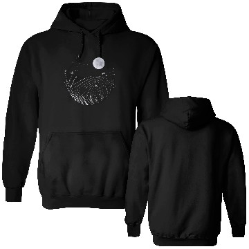 Discover Full moon landscape Double Sided Hoodies