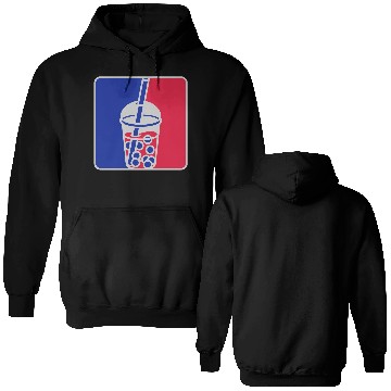 Discover Red blue bubble tea Double Sided Hoodies