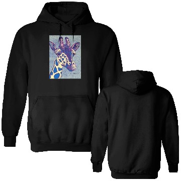 Discover Blue Giraffe Double Sided Hoodies