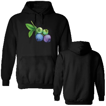 Discover blueberries Double Sided Hoodies