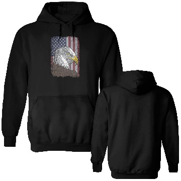 Discover Bald Eagle - American Flag - Patriotic Double Sided Hoodies