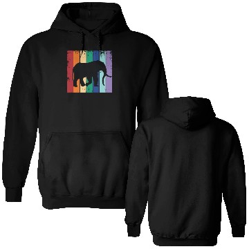 Discover Elephant Silhouette Double Sided Hoodies
