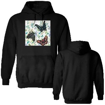 Discover Two Butterflies and A Moth Double Sided Hoodies