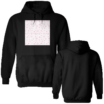 Discover Snowflakes Pattern Pink White Double Sided Hoodies