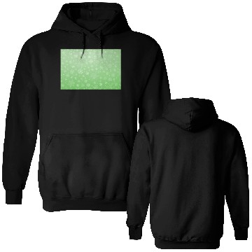 Discover Abstract Green Snowflakes Pattern Double Sided Hoodies