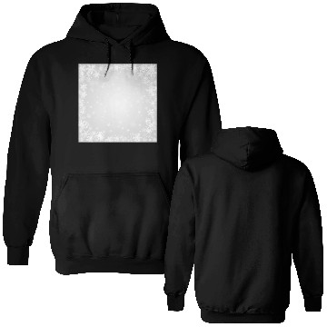 Discover Grey White Snowflakes Pattern Double Sided Hoodies