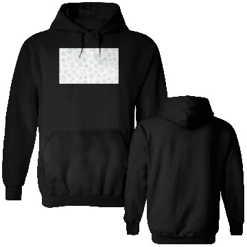 Discover Christmas Snowflakes Pattern Grey White Double Sided Hoodies